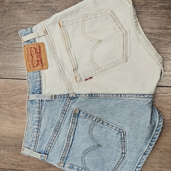 Two-Tone, Denim, Shorts, Summer, Casual, Festival, Travel, Women's, Teen, School - Picture 2 of 6